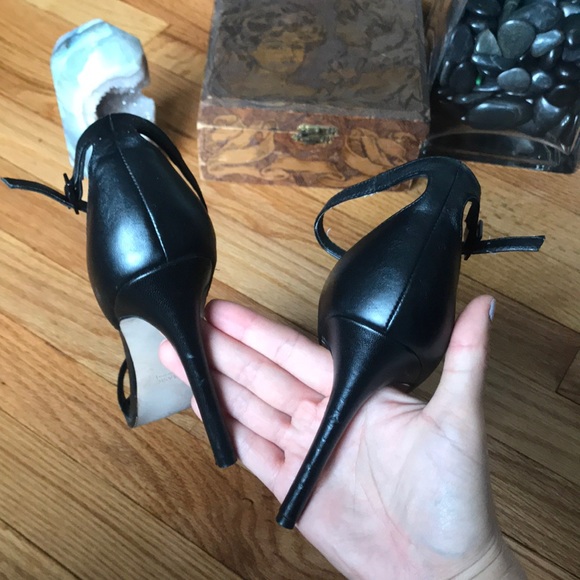 Vintage runaway Triangle Point Leather High heels pumps stilettos Whimsygoth y2k - Picture 5 of 6